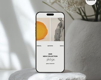 Aesthetic CANVA iPhone Mockup, Digital Product Mockups, iPhone Mockup, Smartphone Mockup, Minimal Aesthetic