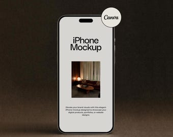 Aesthetic CANVA iPhone Mockup, Digitale Produktmockups, iPhone Mockup, Smartphone Mockup, Minimale Ästhetik