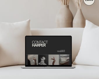 Aesthetic CANVA MacBook Mockup, Digital Product Mockups, MacBook Mockup, Laptop Mockup, Minimal Aesthetic
