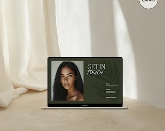 Aesthetic CANVA MacBook Mockup, Digital Product Mockups, MacBook Mockup, Laptop Mockup, Minimal Aesthetic