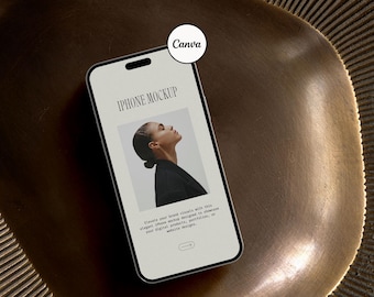 Aesthetic CANVA iPhone Mockup, Digital Product Mockups, iPhone Mockup, Smartphone Mockup, Minimal Aesthetic