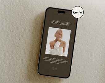 美的CANVA iPhoneモックアップ、デジタル製品モックアップ、iPhoneモックアップ、スマートフォンモックアップ、ミニマルな美的