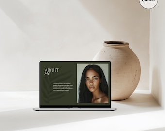 Aesthetic CANVA MacBook Mockup, Digital Product Mockups, MacBook Mockup, Laptop Mockup, Minimal Aesthetic