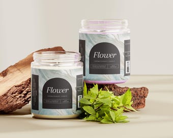 Plantilla de vela editable, etiqueta moderna personalizable, plantilla personalizada de etiqueta de marca de vela, etiqueta personalizada DIY para velas