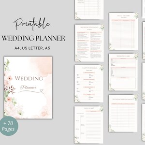 Wedding Day Binder Template , Printable Wedding Planner Pages , Wedding Plan Bundle , Wedding Planner Book , Wedding Planner PDF
