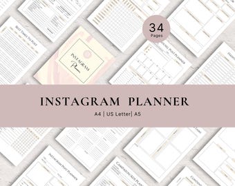 Instagram Planner, Digitaler Social Media Content Kalender, Instagram Post , Reel Planer, Planer für Kreative & Small Business, Printable