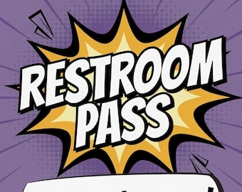 Personalized Restroom Pass | Aluminum Teacher Classroom Pass | Durable Wipeable Metal Pass