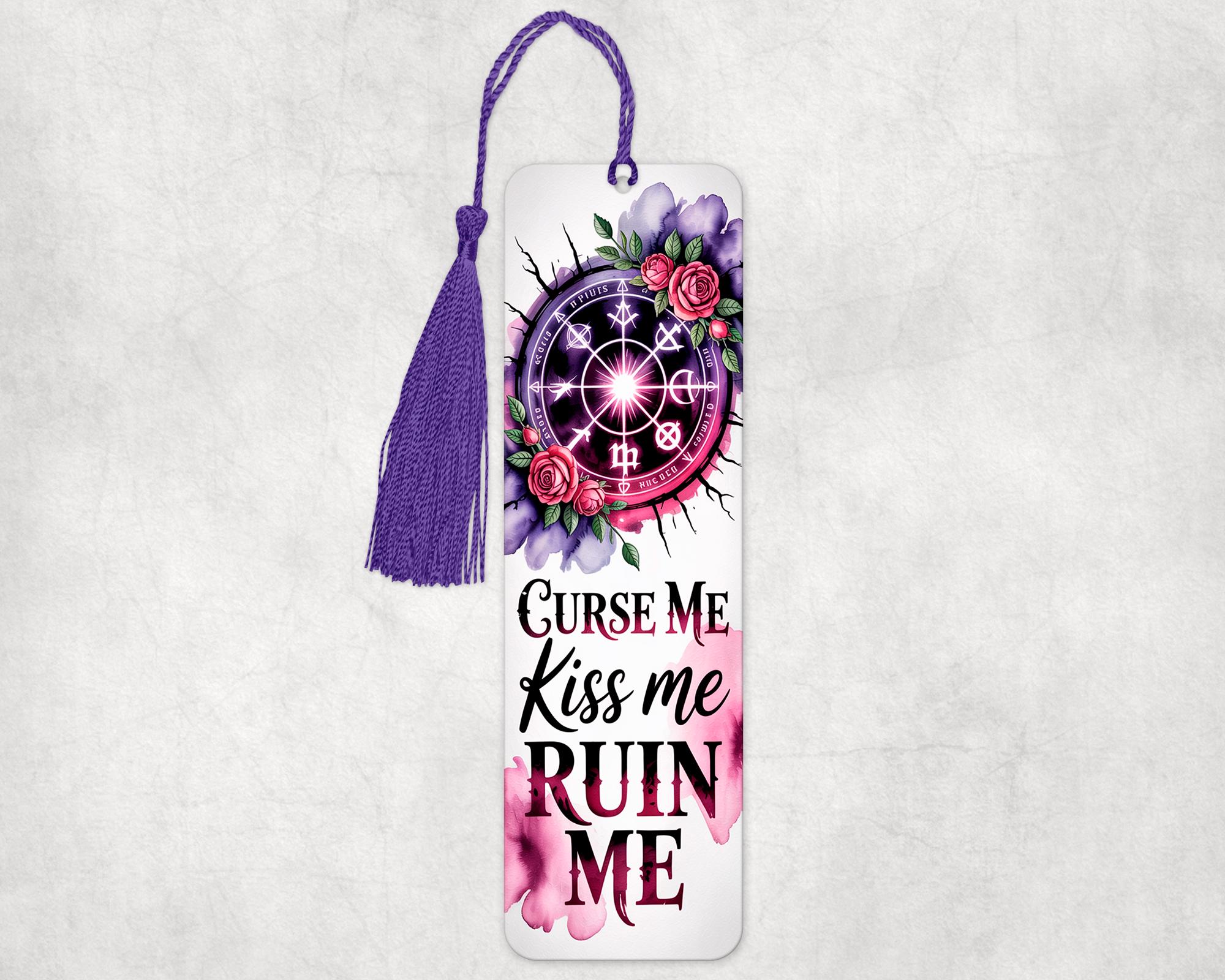 Ruination Bookmark Metal Bookmark - Spicy Reading - Curse Me, Kiss Me, Ruin Me - Etsy