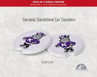 Kansas State - Ceramic Car Coaster (Single Pack)