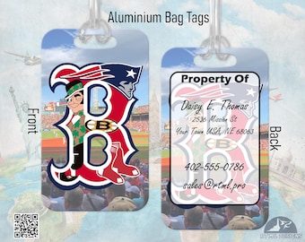 Boston Sports - Metal Luggage Tags