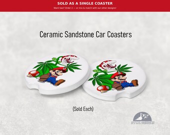 Mario (THC) - Ceramic Car Coaster (Single Pack)