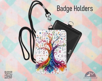 Math Tree | Personalized Badge Holder