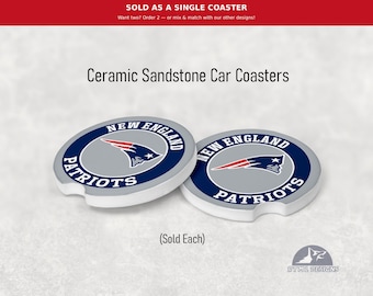 New England Patriots - Ceramic Car Coaster (Single Pack)
