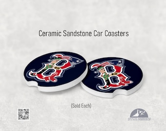 Boston Sports (Blue) - Ceramic Car Coaster (Single Pack)