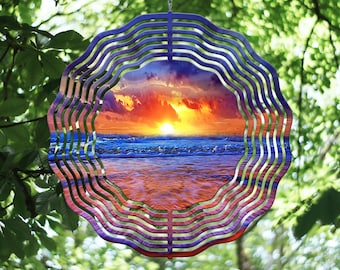 Metal Wind Spinners – Color Sunset Beach