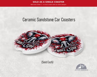 Alabama Crimson Tide - Ceramic Car Coaster (Single Pack)