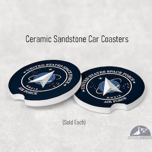Military - SPACE FORCE - Ceramic Car Coaster (Single Pack)