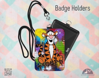 Tigger Graffiti | Personalized Badge Holder