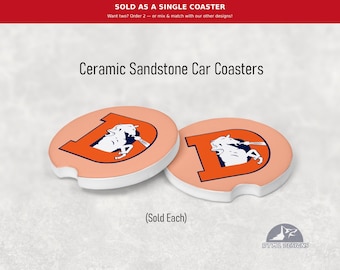 Denver Broncos - Ceramic Car Coaster (Single Pack)