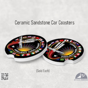 Project Hail Mary Patch themed - Ceramic Car Coaster