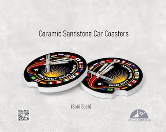 Project Hail Mary Patch themed - Ceramic Car Coaster (Single Pack)