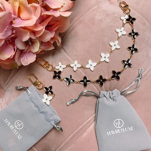 Fleur double chaîne breloque pour sac à main de luxe breloque pour sac à main chaîne en or pour porte-monnaie / sacs / accessoires de sac à main de créateur / breloque de sac pour femme