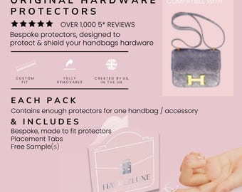 Constance 18 Handbag Hardware Protectors | Anti-Scratch, Clear Luxury Set