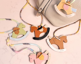 Équestre Leather Handbag Charm Luxury Handbag Purse Charm Gold Chain for Purses / Bags/Designer Purse Accessories/Women Bag Charm