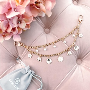 Coco Pearl Handbag Charm Handbag Charm Luxury Handbag Purse Charm Gold Chain for Purses / Bags/Designer Purse Accessories/Women Bag Charm