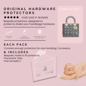 Full Medium Lady D Set Clear Luxury Hardware Protectors | Protect your accessories against scratches&scuffs Keep your accessories lookingnew