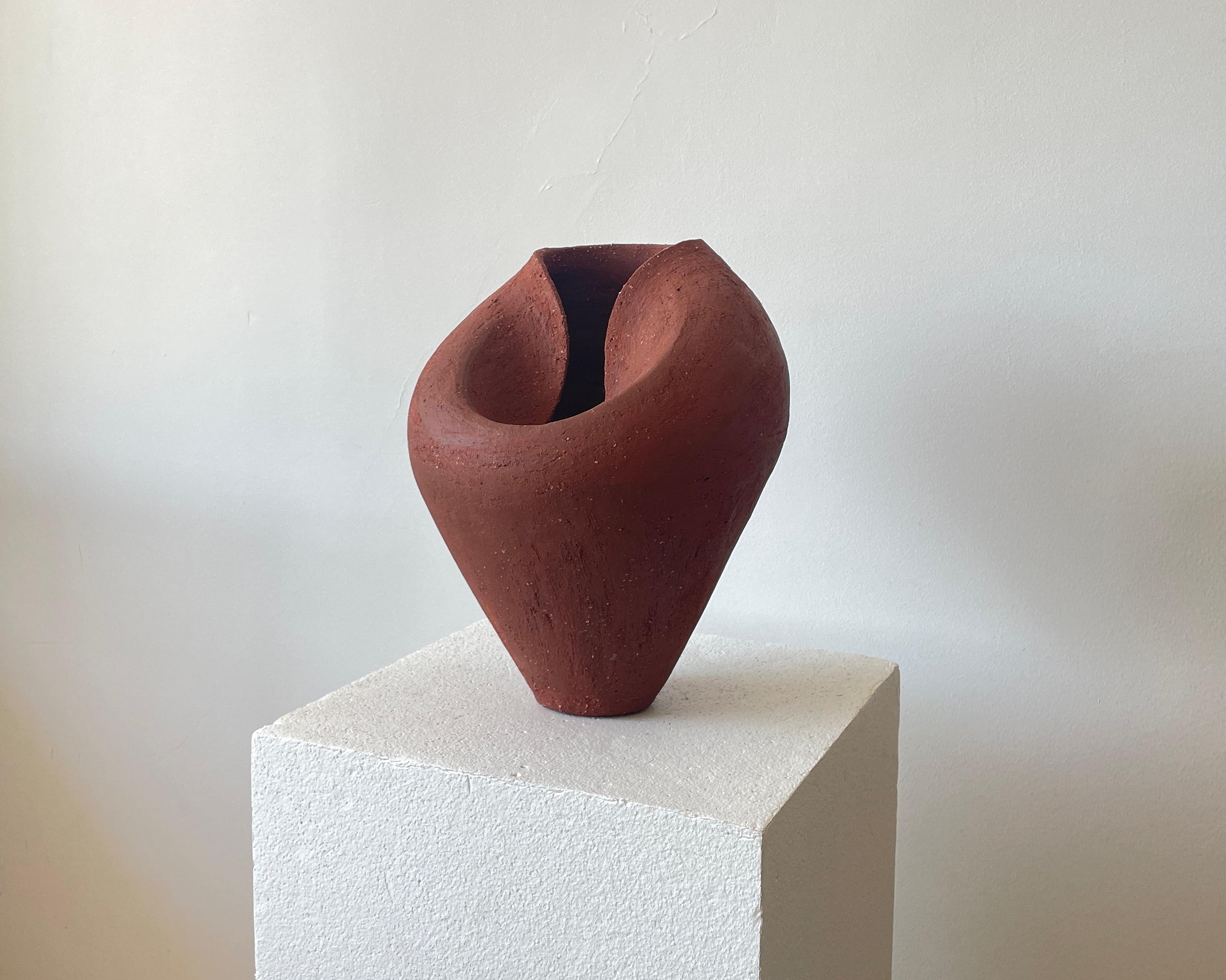 Handmade Terracotta Ceramic Vase, Art Deco Vase, Design Vase, Ceramic Vessel, Home Decor, Abstract Vase, Unique Vase, Housewarming Gift