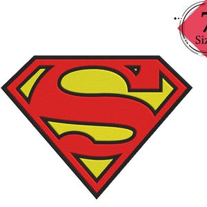 Super Hero Logo Embroidery Design, 7 Sizes (Instant Download)
