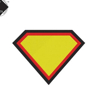Blank Superhero Shield Embroidery Design: 7 Sizes (DST SEW Digital File)
