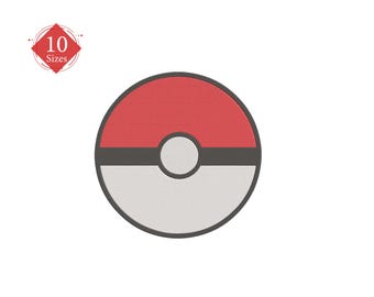 Pokeball Machine Embroidery design 10 Sizes Instant Download