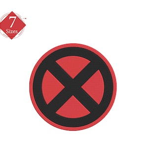 X Symbol Embroidery Design, Superhero Design, Machine Embroidery, Digital Embroidery, Instant Download