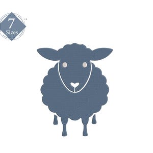 Sheep Embroidery design. Sheep Silhouette. Lamb Silhouette. Sheep  Embroidery. Sheep design. Machine Embroidery Design 7 sizes