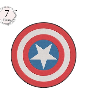 Superhero Shield Embroidery Design: Hero of America (Instant Download)