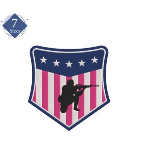 U.S. Army logo, Insignia,4th July 7 sizes, machine embroidery designs instant download