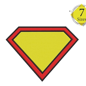 Superhero Shield Embroidery Design: Blank Applique, 7 Sizes (Digital File)