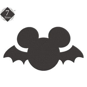 Mickey Bat Halloween Embroidery Desi, Mickey Halloween Bat Embroidery Design, Halloween Machine Embroidery Designs 7 Sizes