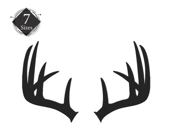 Antlers Machine Embroidery Design - 7 Sizes instant download