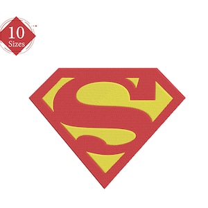 Superhero Embroidery Design, Comic Embroidery Pattern, Logo Embroidery, Digital Embroidery, 10 Sizes Digital Download