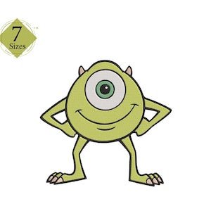 Monster Mike - Machine Embroidery Design 7 Sizes Instant download