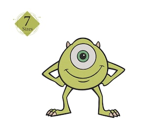 Monster Mike - Machine Embroidery Design 7 Sizes Instant download