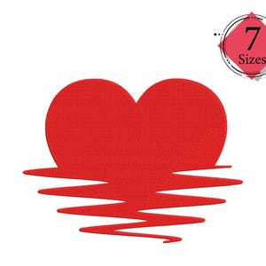 Heart embroidery design - Mini heart machine embroidery file -Valentines day - stitch embroidery pattern - Small heart instant download