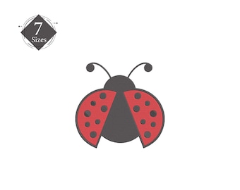 Ladybug Embroidery Design: Spring Bug, 7 Sizes (Instant Download)
