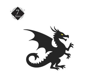 Chinese Dragon Machine Embroidery Design: 7 Sizes (Digital Download)