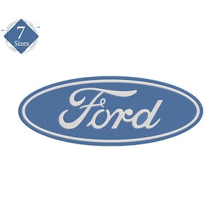 Ford Applique Embroidery Machine Design, Car logo 7 Sizes Instant Download
