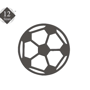 Stickdatei Fußball. Mini Fußball Design. Fußball gefüllter Stich. Sport Stickdatei in 12 Größen