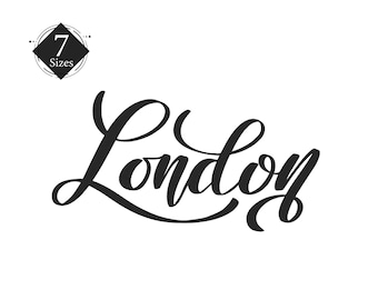 London Machine Embroidery Design: 7 Sizes (Instant Download)